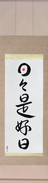 Japanese Hanging Scroll - Everyday is a good day (nichinichi kore koujitsu)  (VD3A)