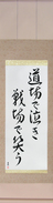 Japanese Hanging Scroll - Cry in the dojo - Laugh on the battlefield (doujou de naki senjou de warau)  (VD7A)