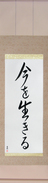 Japanese Hanging Scroll - Live the Moment (ima wo ikiru)  (VD4A)