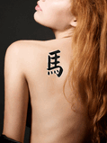 Japanese Horse Tattoo by Master Japanese Calligrapher Eri Takase