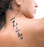 Japanese Kill two birds with one stone Tattoo by Master Japanese Calligrapher Eri Takase