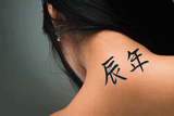 Japanese Year of the Dragon Tattoo by Master Japanese Calligrapher Eri Takase